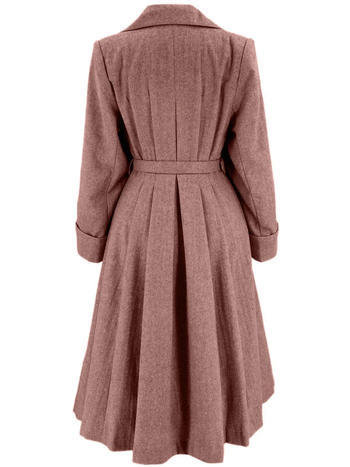 1940s Vintage Promenade Swing Coat in Ruby Brown