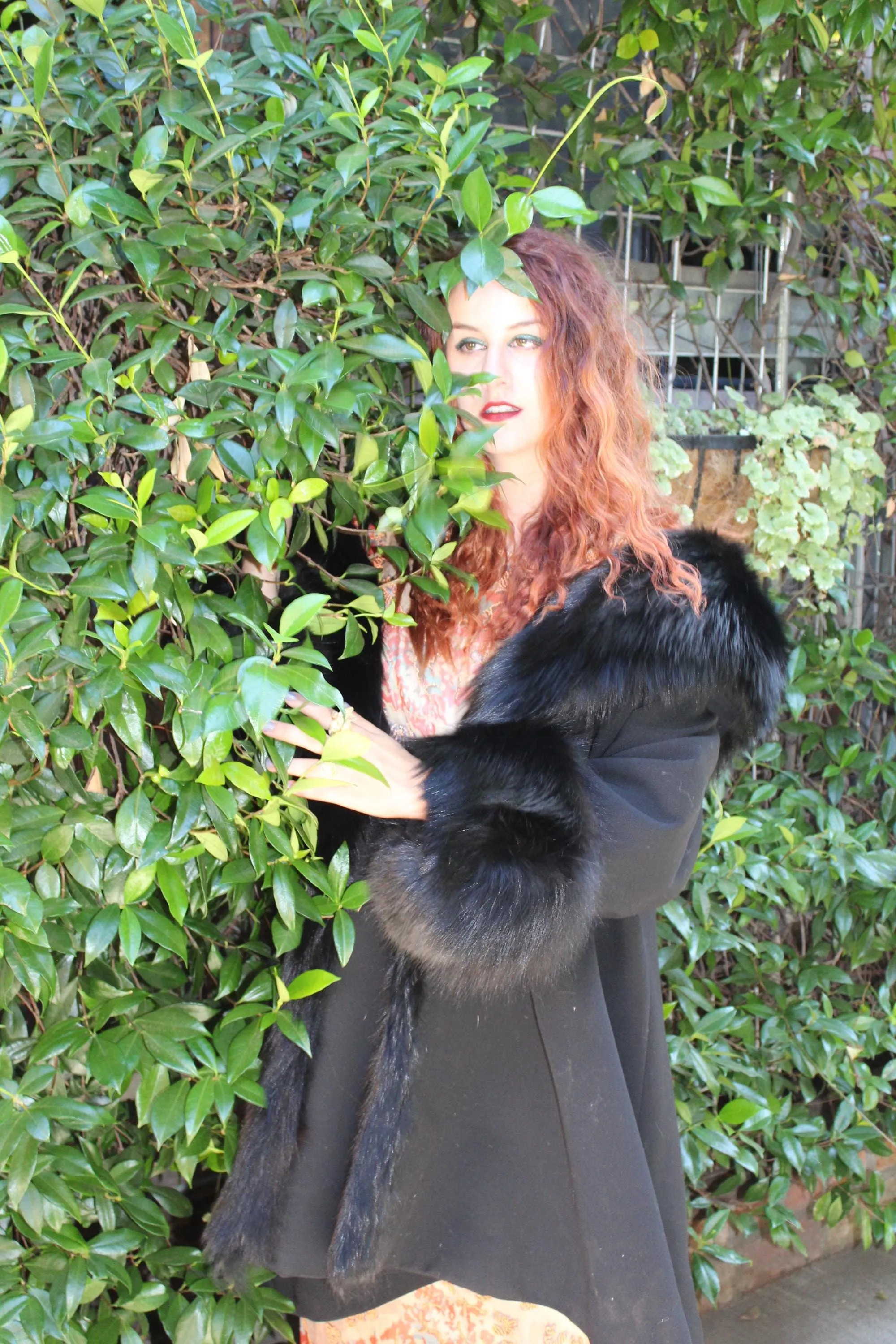 1960s MATLIN FOX fur wool coat small medium | new fall winter