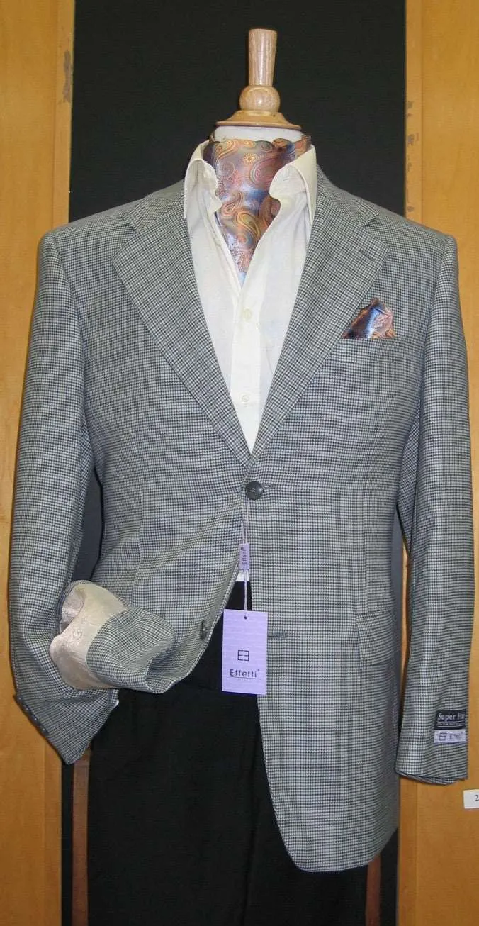 2 Button Wool and Cashmere Blue Grey Sport Coat SJ2E-692