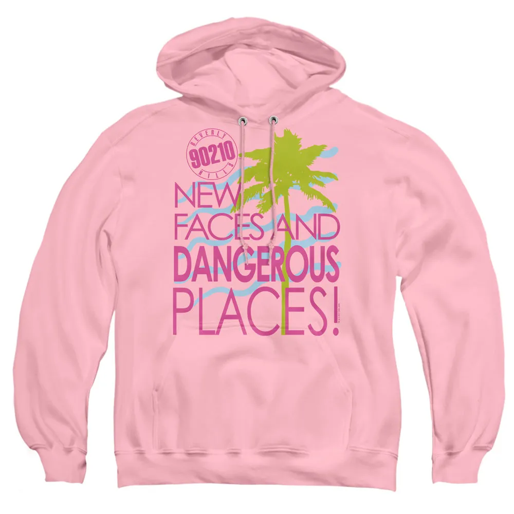 90210 Tagline Mens Hoodie Pink