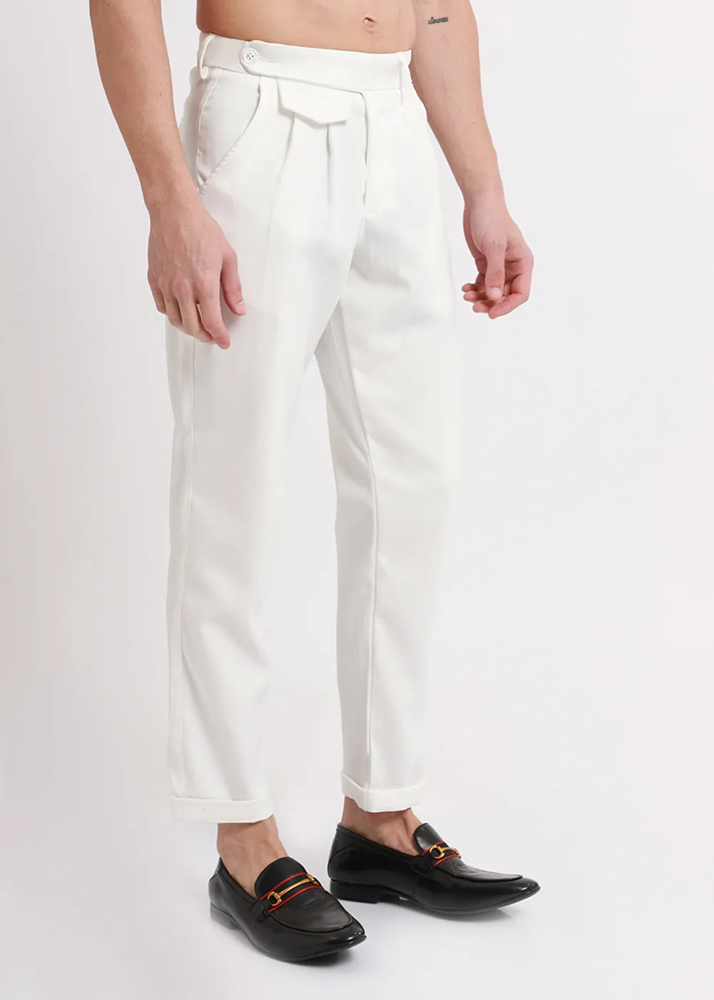 Ace White Korean Trouser