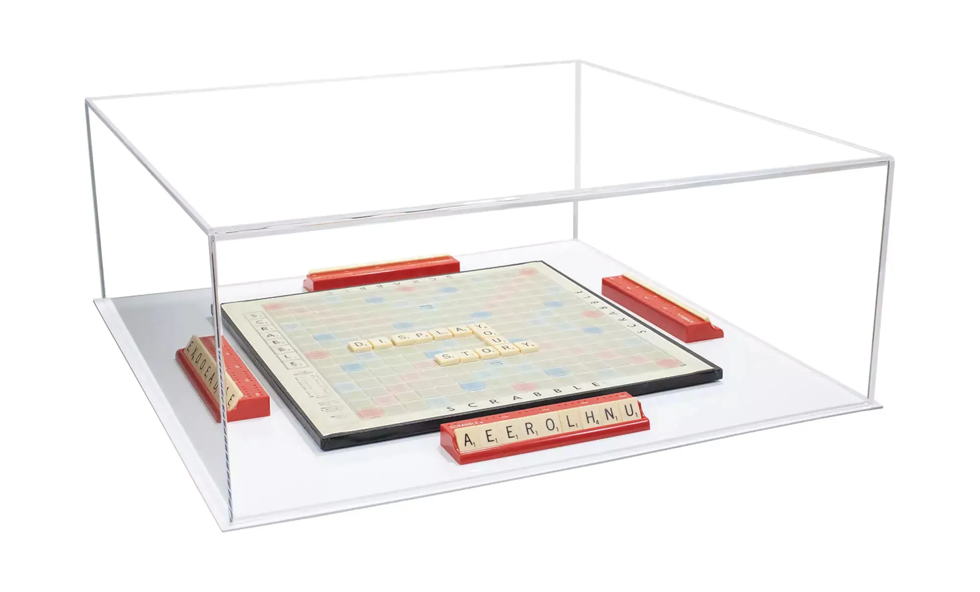 Acrylic Board Game, Cards, Puzzle, Tabletop Game Cover Display Case (A128)