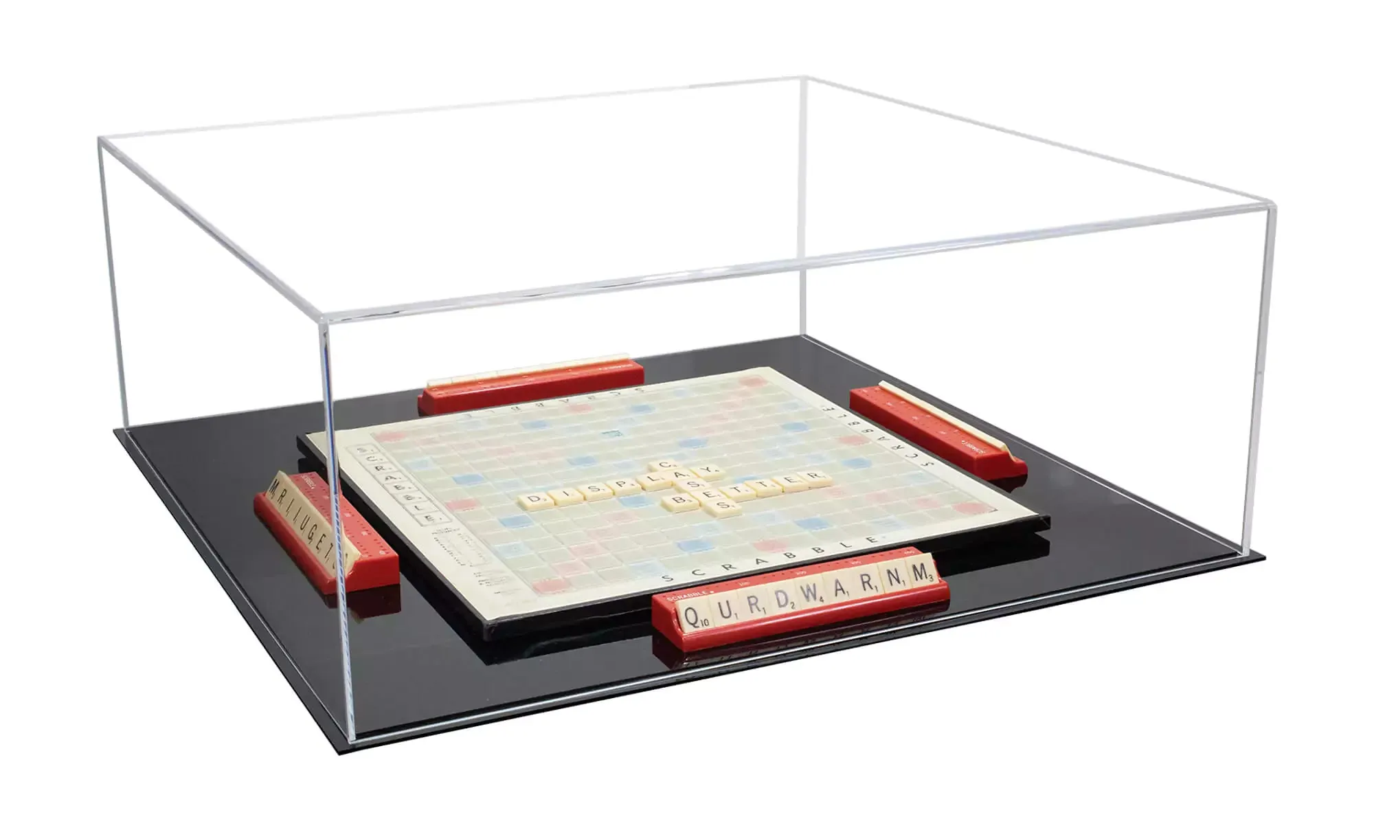 Acrylic Board Game, Cards, Puzzle, Tabletop Game Cover Display Case (A128)