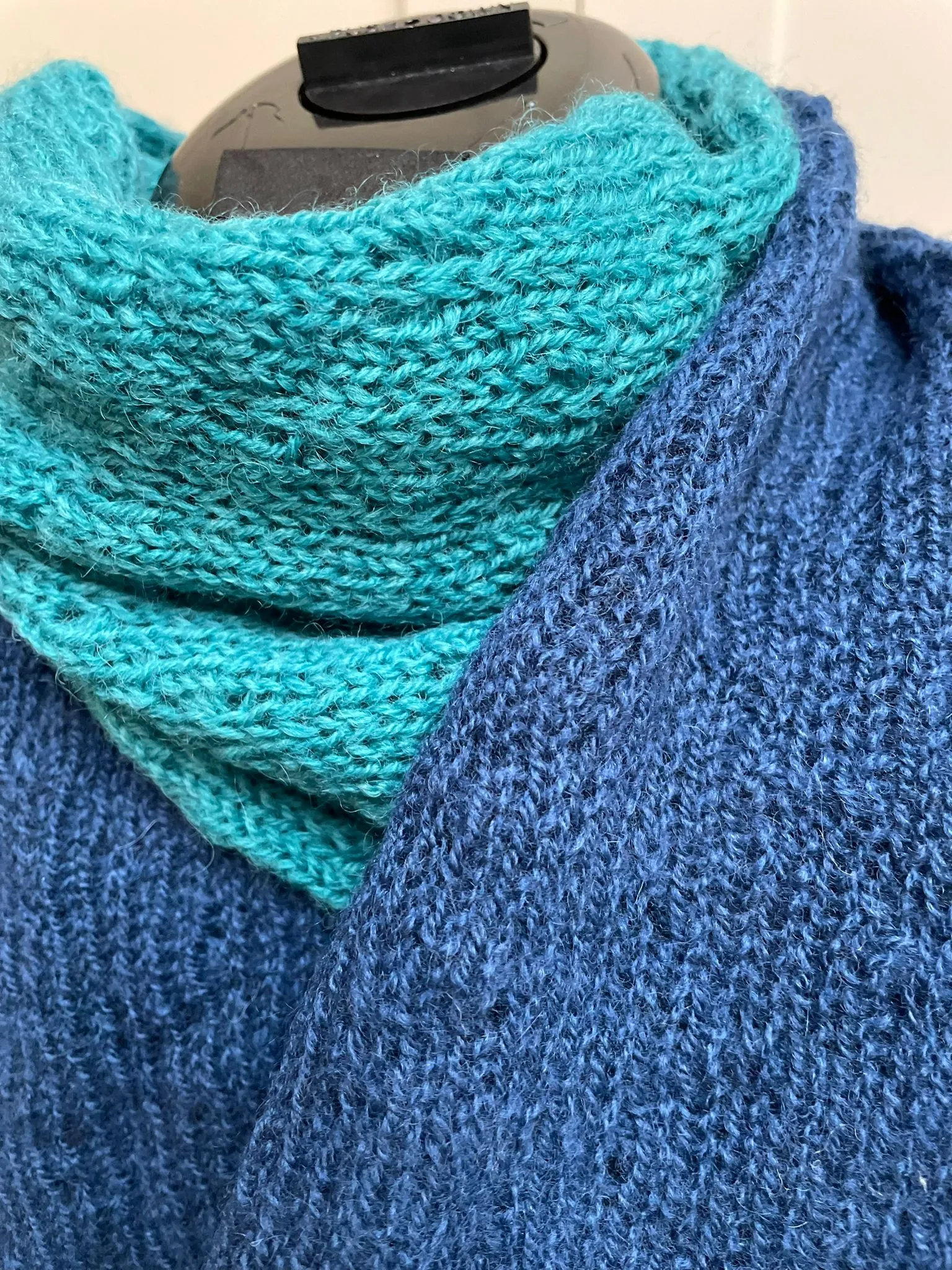 Adult Unique British Wool Scarf - Handmade using hand dyed yarn