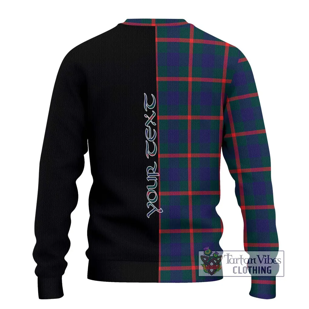 Agnew Tartan Ugly Sweater with Family Crest and Half Of Me Style