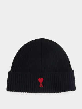 Ami De Coeur Ribbed Wool Beanie