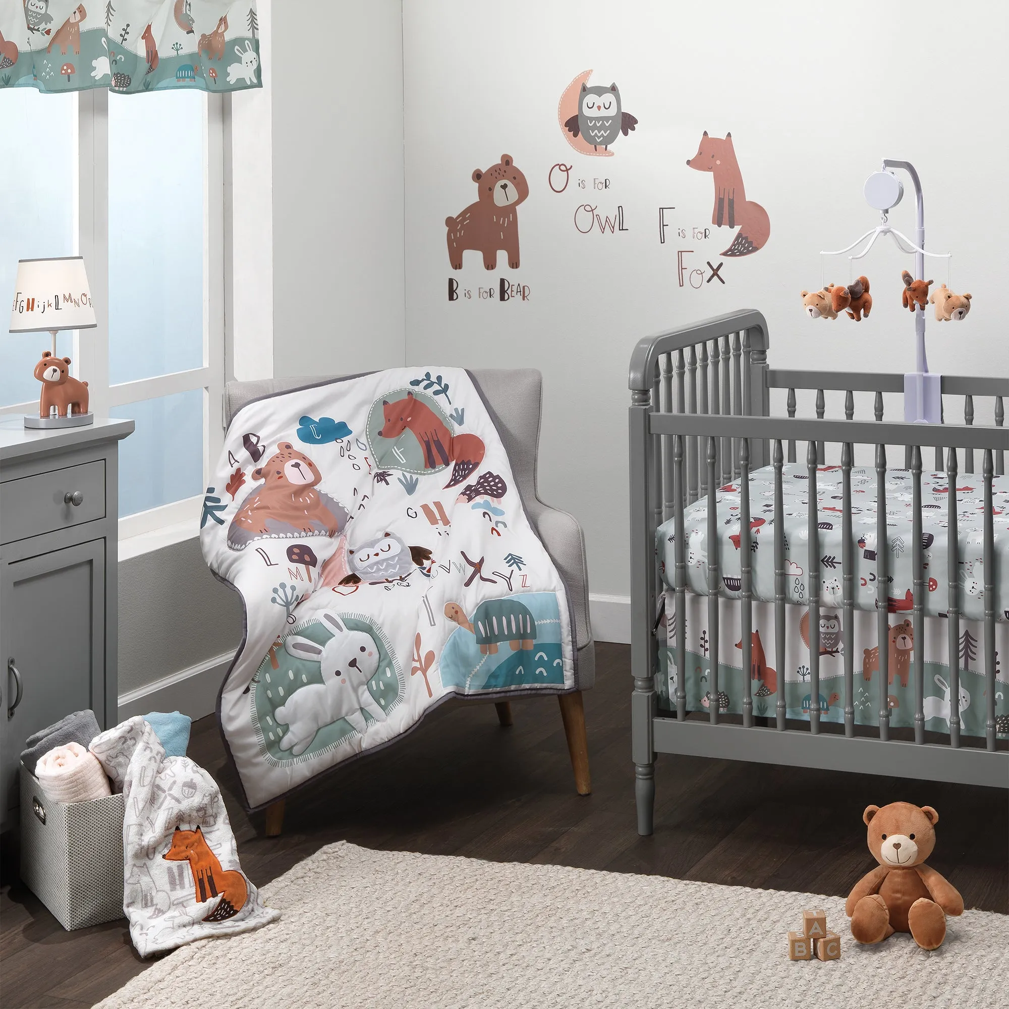 Animal Alphabet 3-Piece Crib Bedding Set