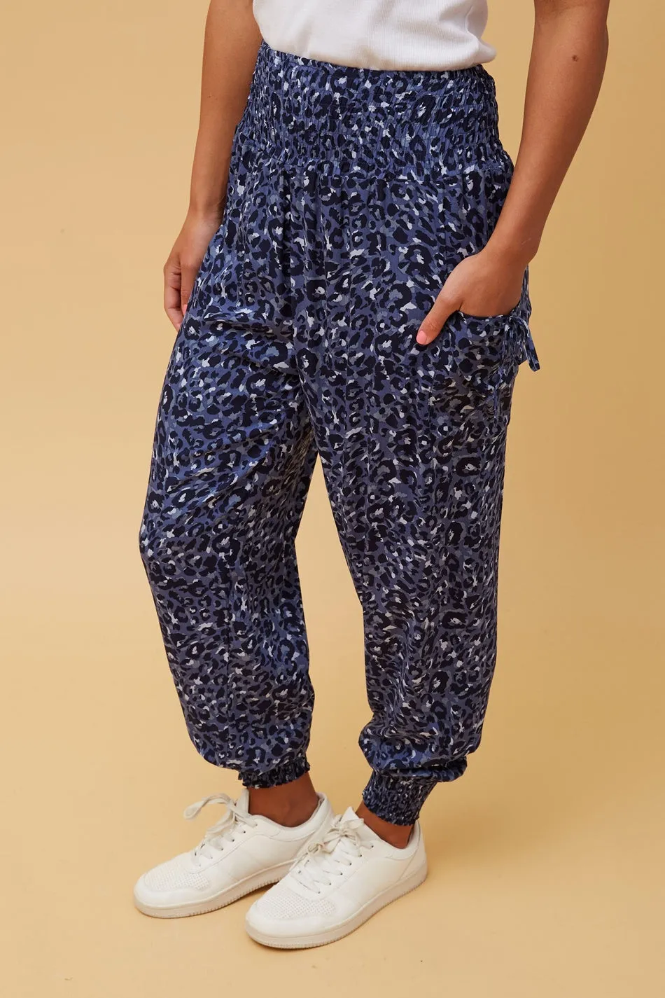 ANIMAL PRINT BOHO HAREM PANTS