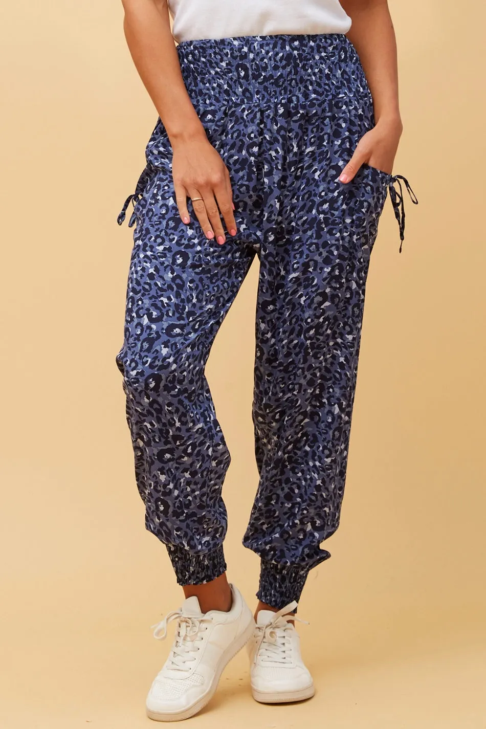 ANIMAL PRINT BOHO HAREM PANTS