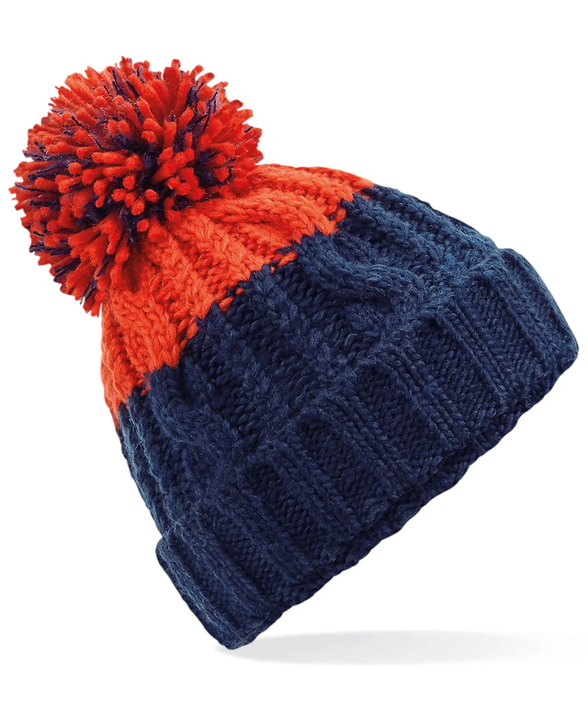 Apres beanie | Oxford Navy/Fire Red