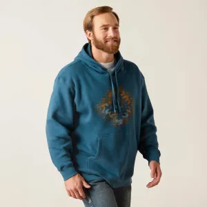 Ariat Men's Hydra Heather Logo Southwest Hoodie