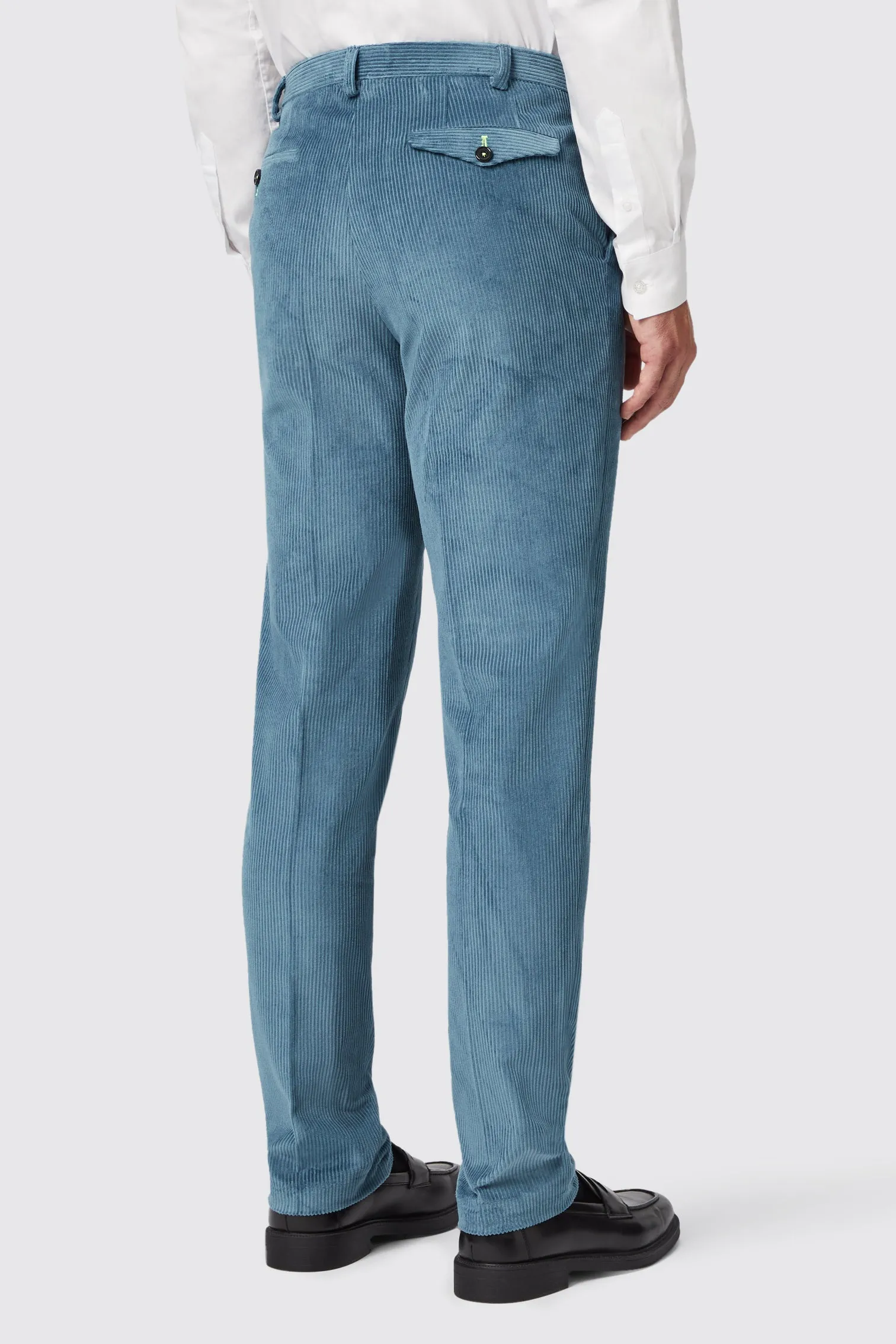 Aston Slim Fit Blue Corduroy Trousers