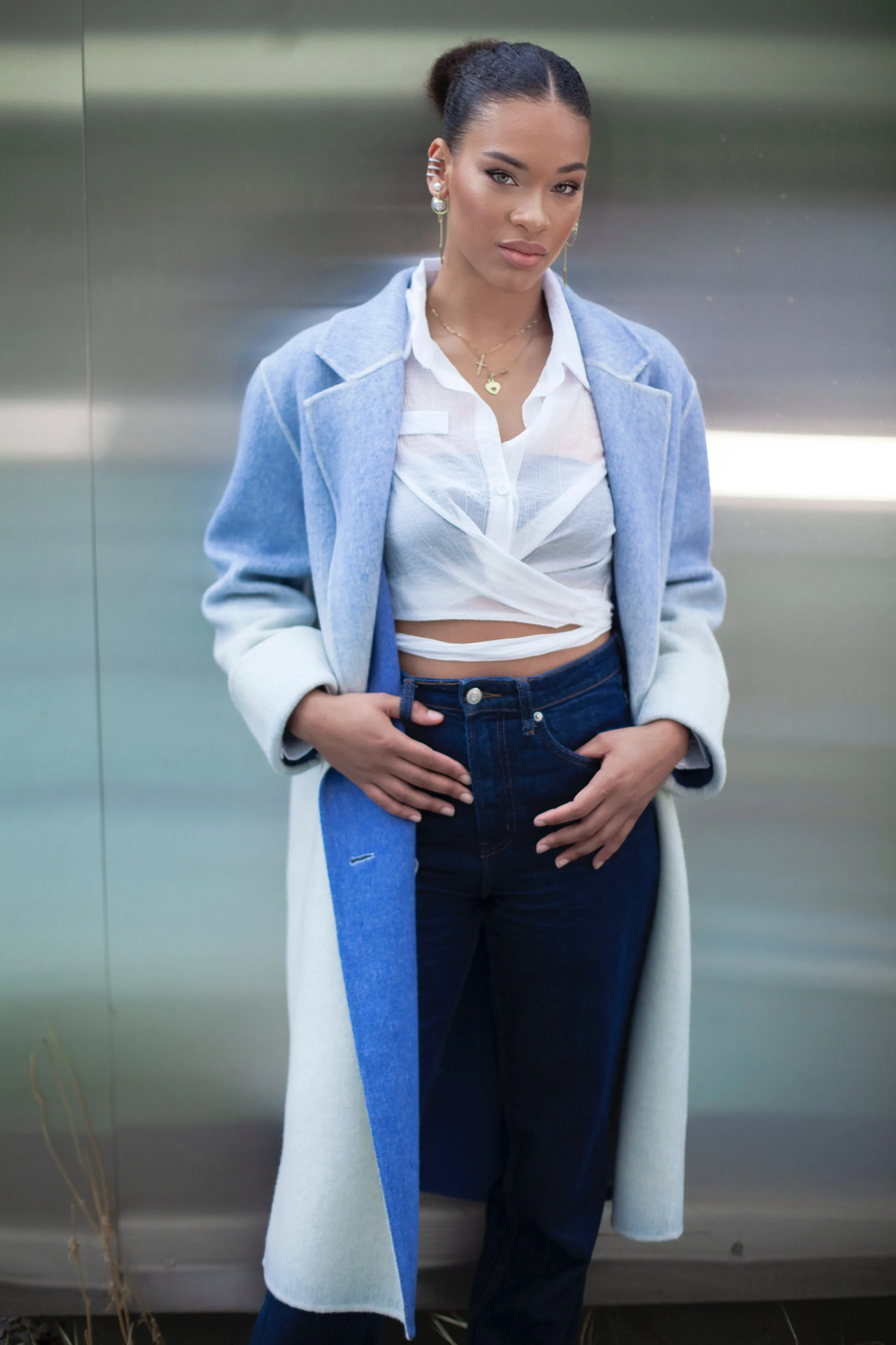 BABY BLUE CHROMATIC COAT