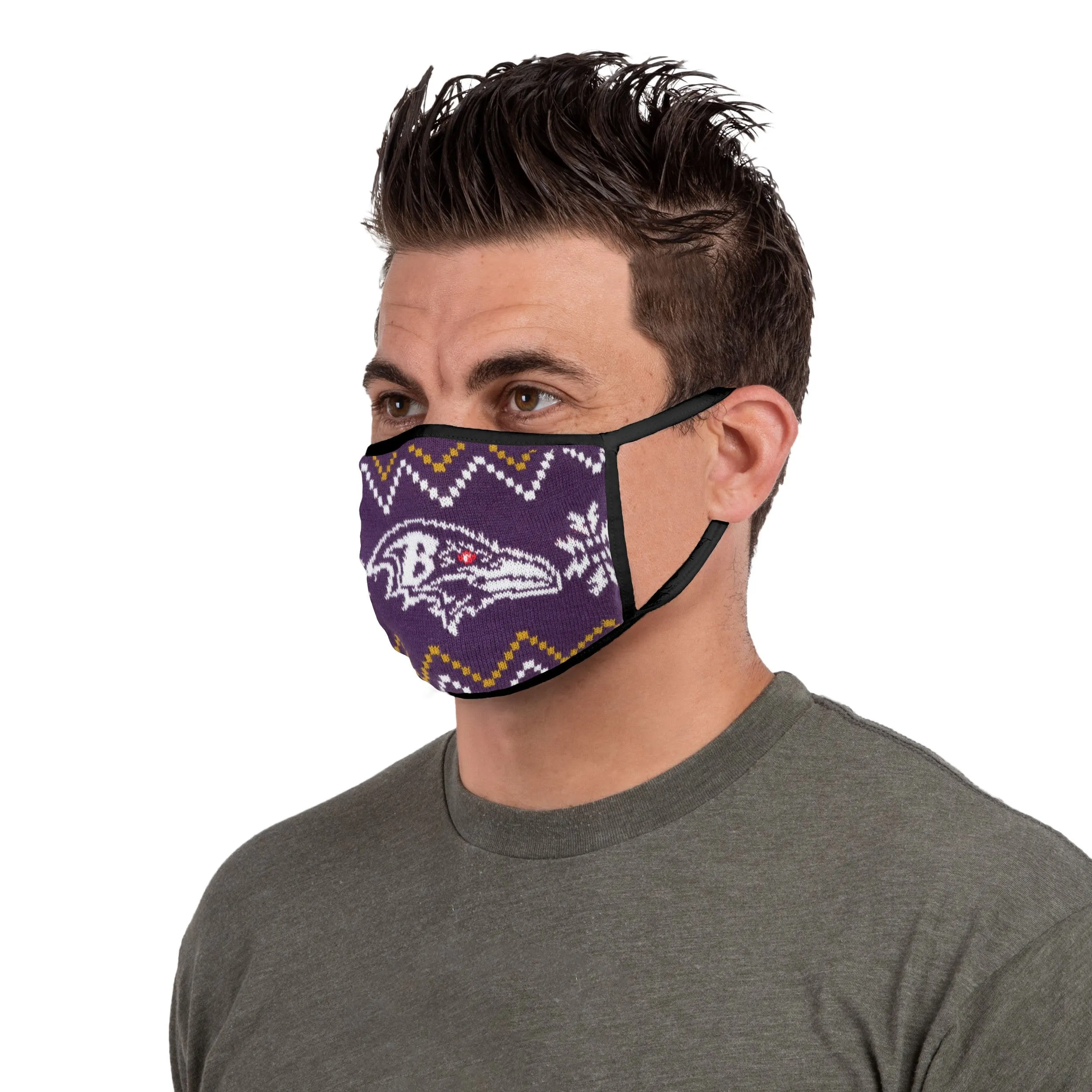 Baltimore Ravens NFL Mens Knit 2 Pack Face Cover