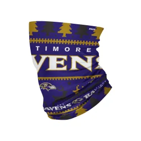 Baltimore Ravens NFL Wordmark Holiday Gaiter Scarf