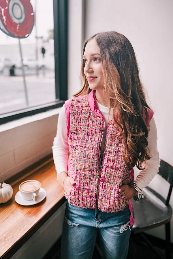 Barbie Tweed Puffer Vest