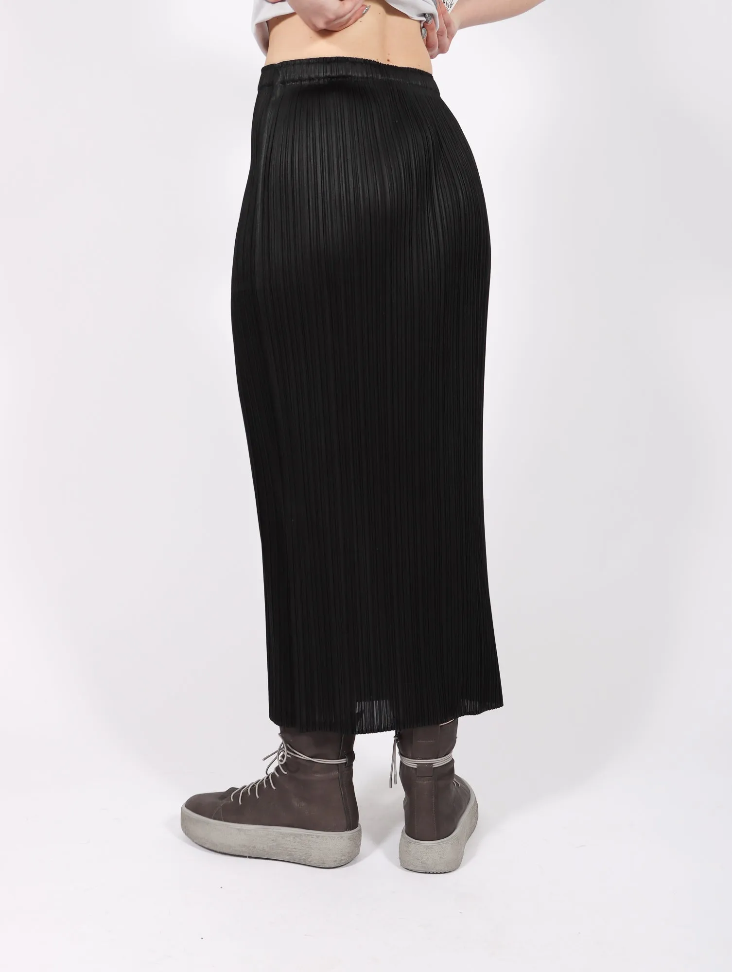 Basics Skirt in Black by Pleats Please Issey Miyake