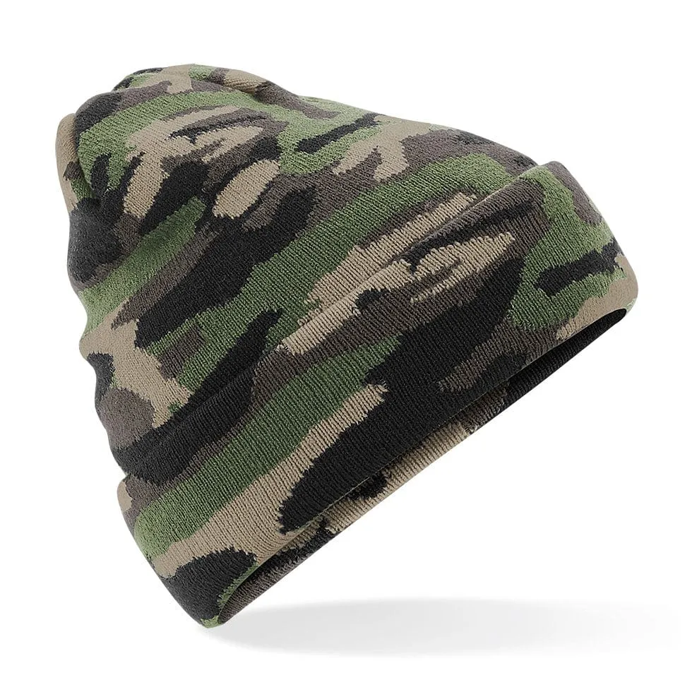 Beechfield Camo Cuffed Beanie Hat