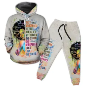 Black Girl I Am The Storm Hoodie and Joggers Set