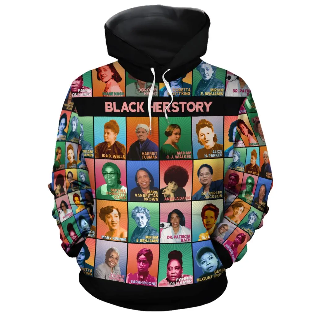 Black Herstory All-over Hoodie and Joggers Set