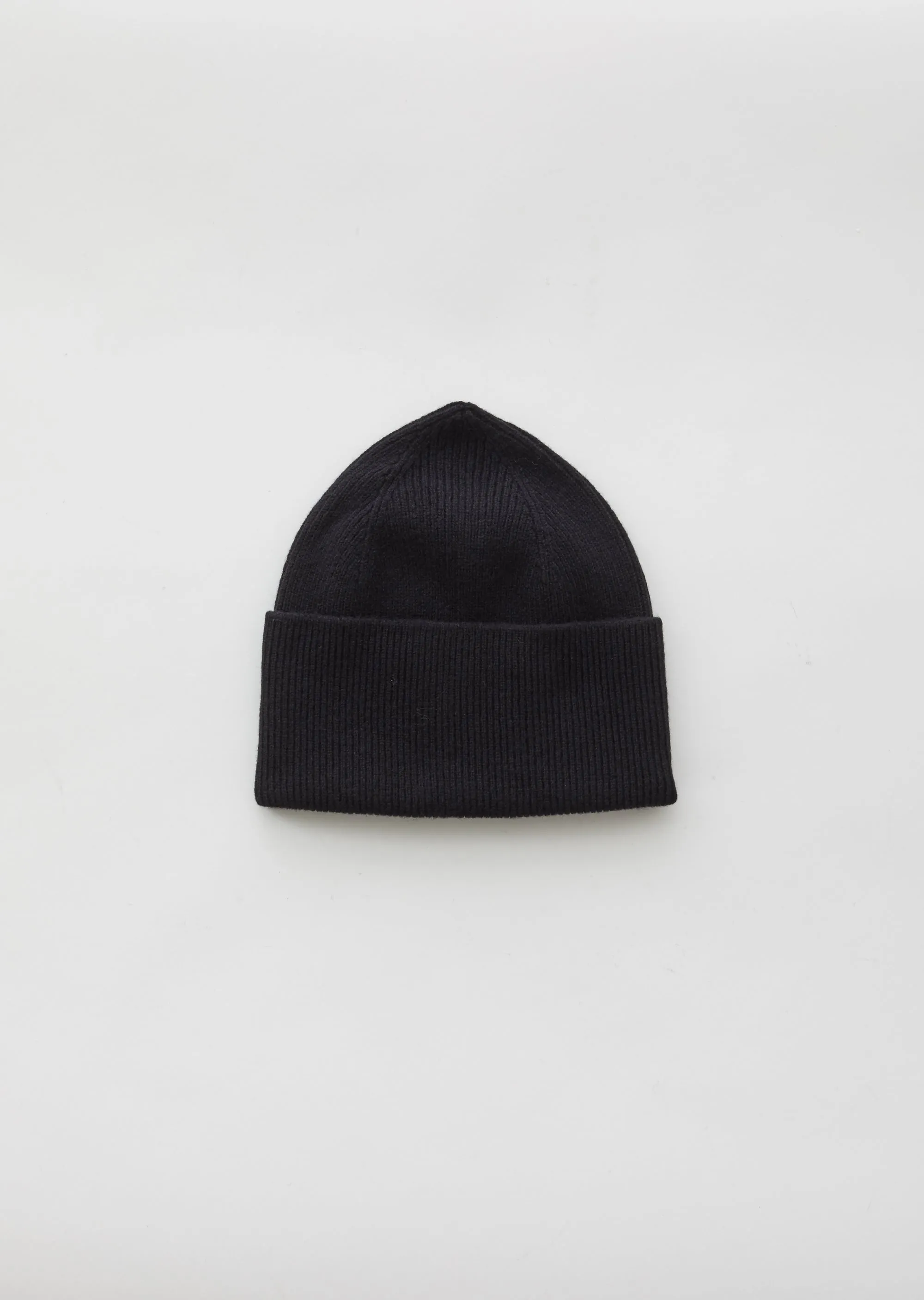 Black Ribbed Beanie