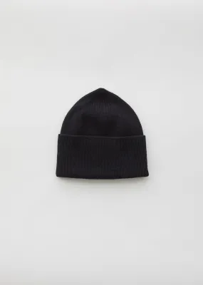 Black Ribbed Beanie