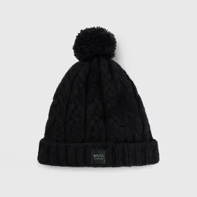 BOSS Equestrian Beanie Bobble Hat - Black