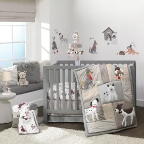 Bow Wow 3-Piece Crib Bedding Set