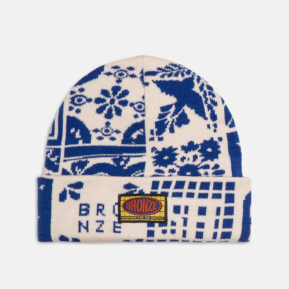 Bronze 56K - Azulejo Beanie - White / Blue