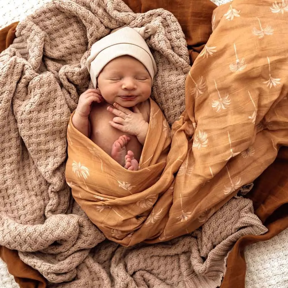 Bronze Palm Organic Muslin Wrap