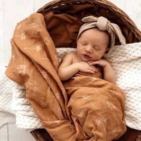 Bronze Palm Organic Muslin Wrap