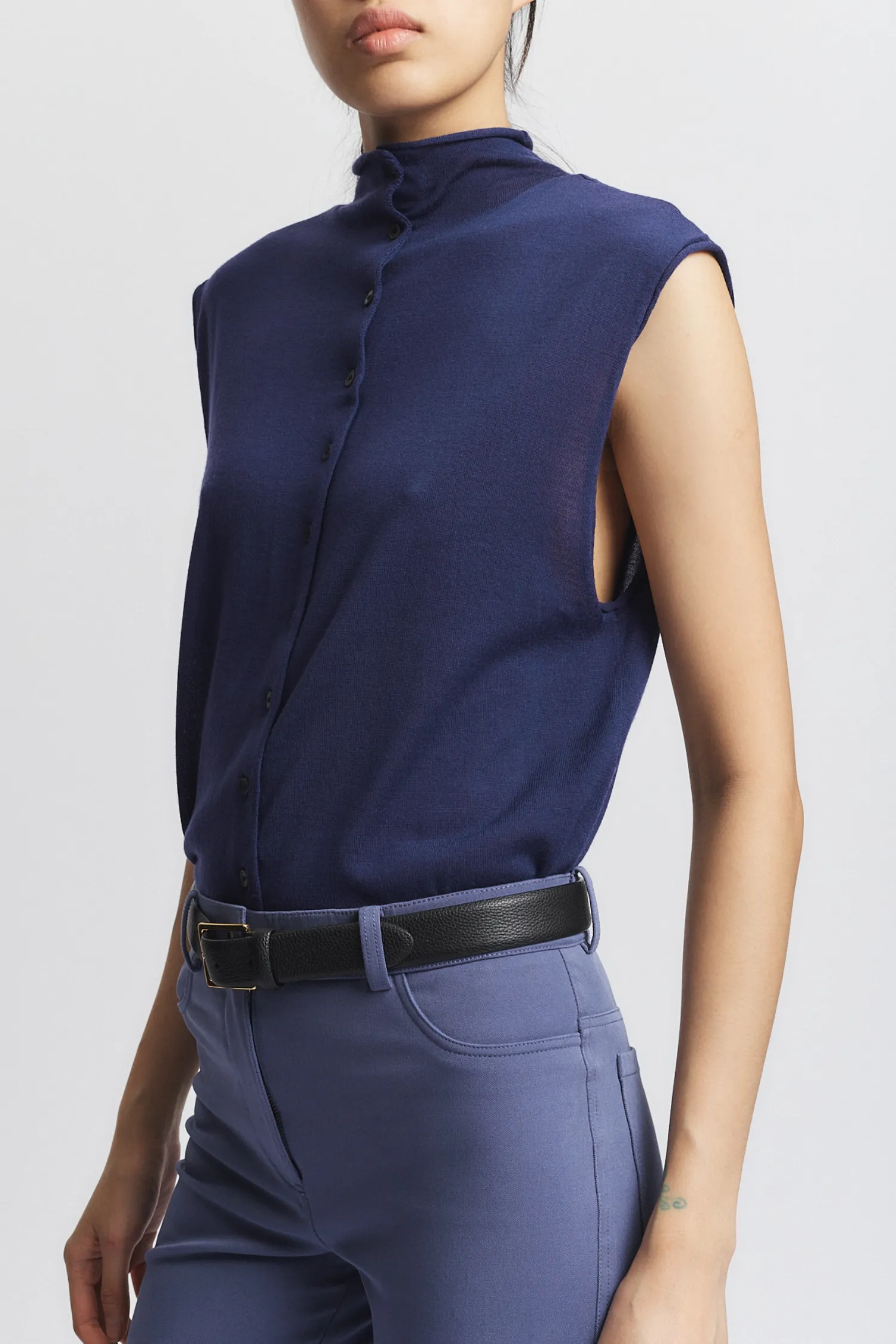 Brooke Sleeveless Sweater, Midnight