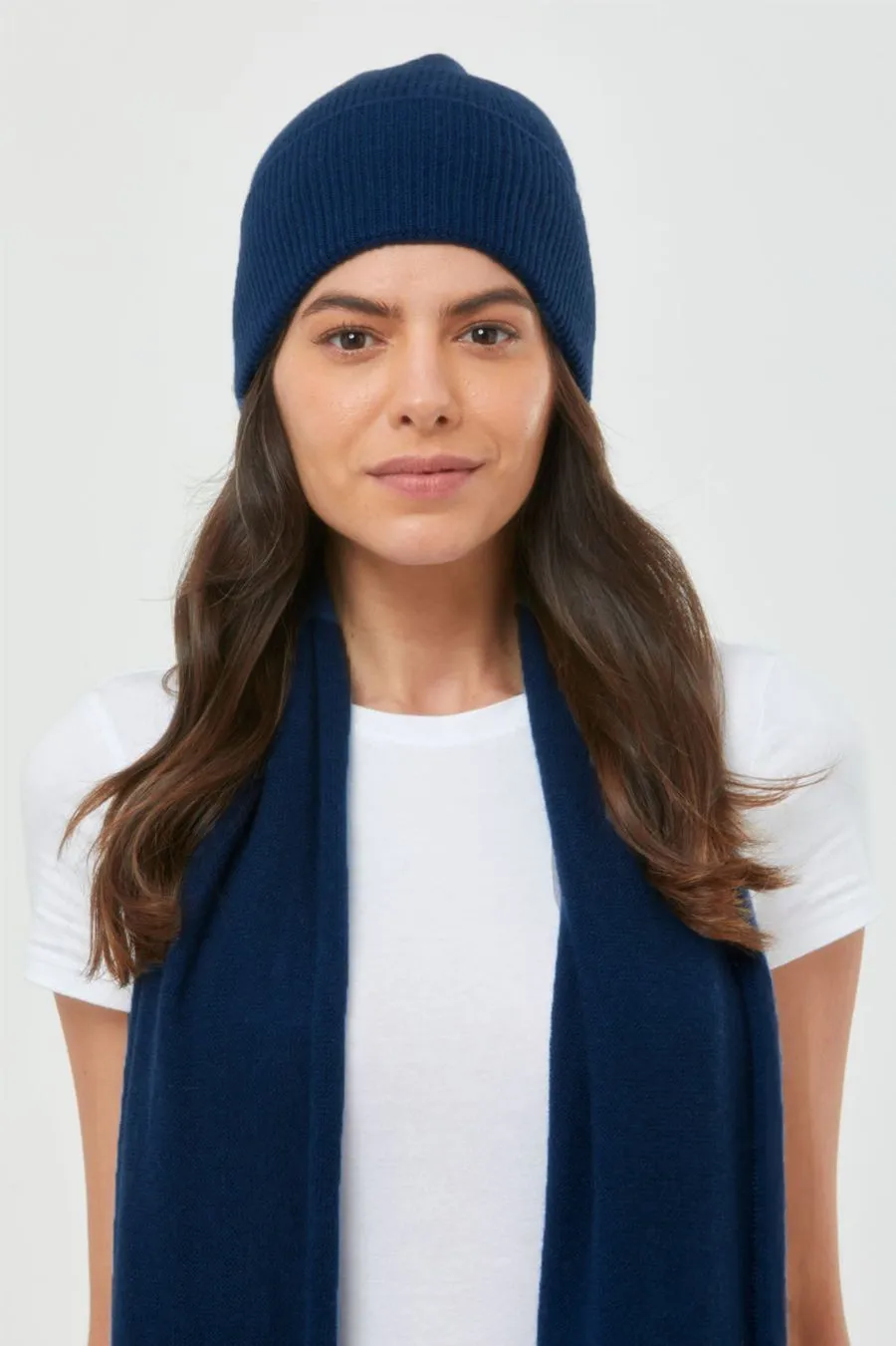 Bundle: Cashmere Scarf & Fisherman Style Hat