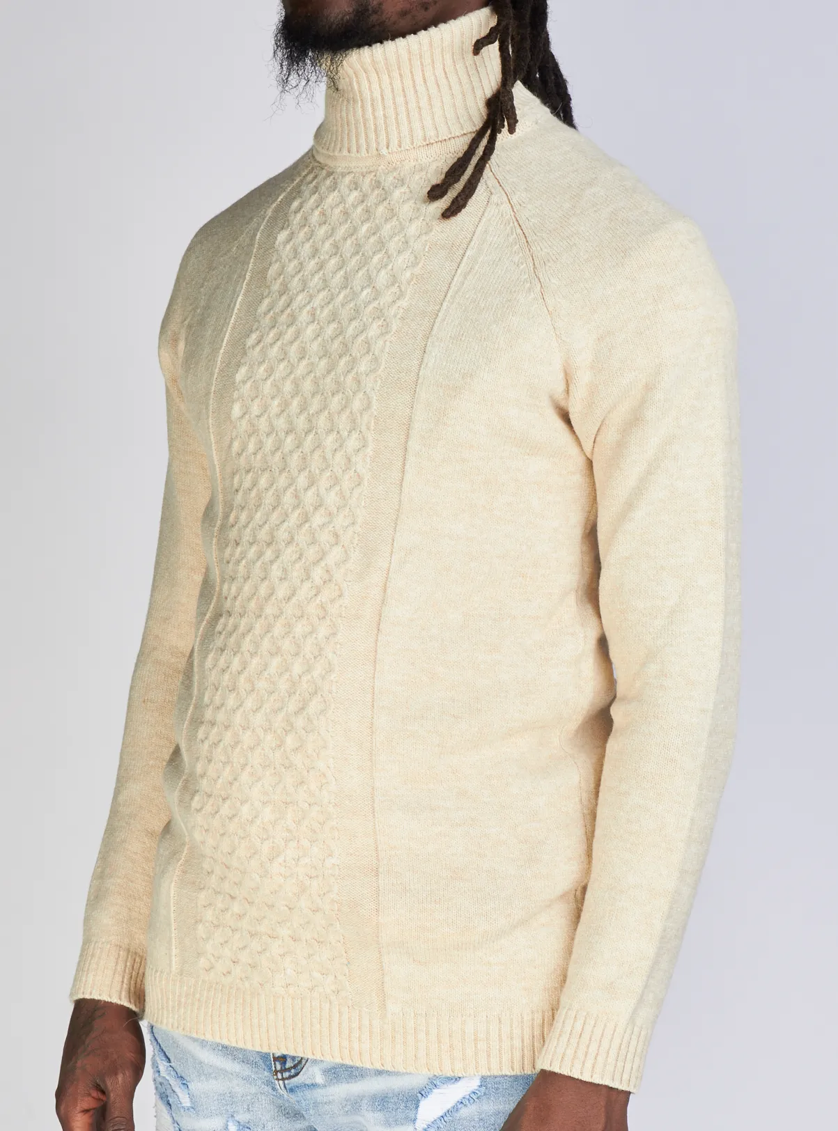 Buyer's Choice Sweater - Turtleneck Knit - Cream - T3765