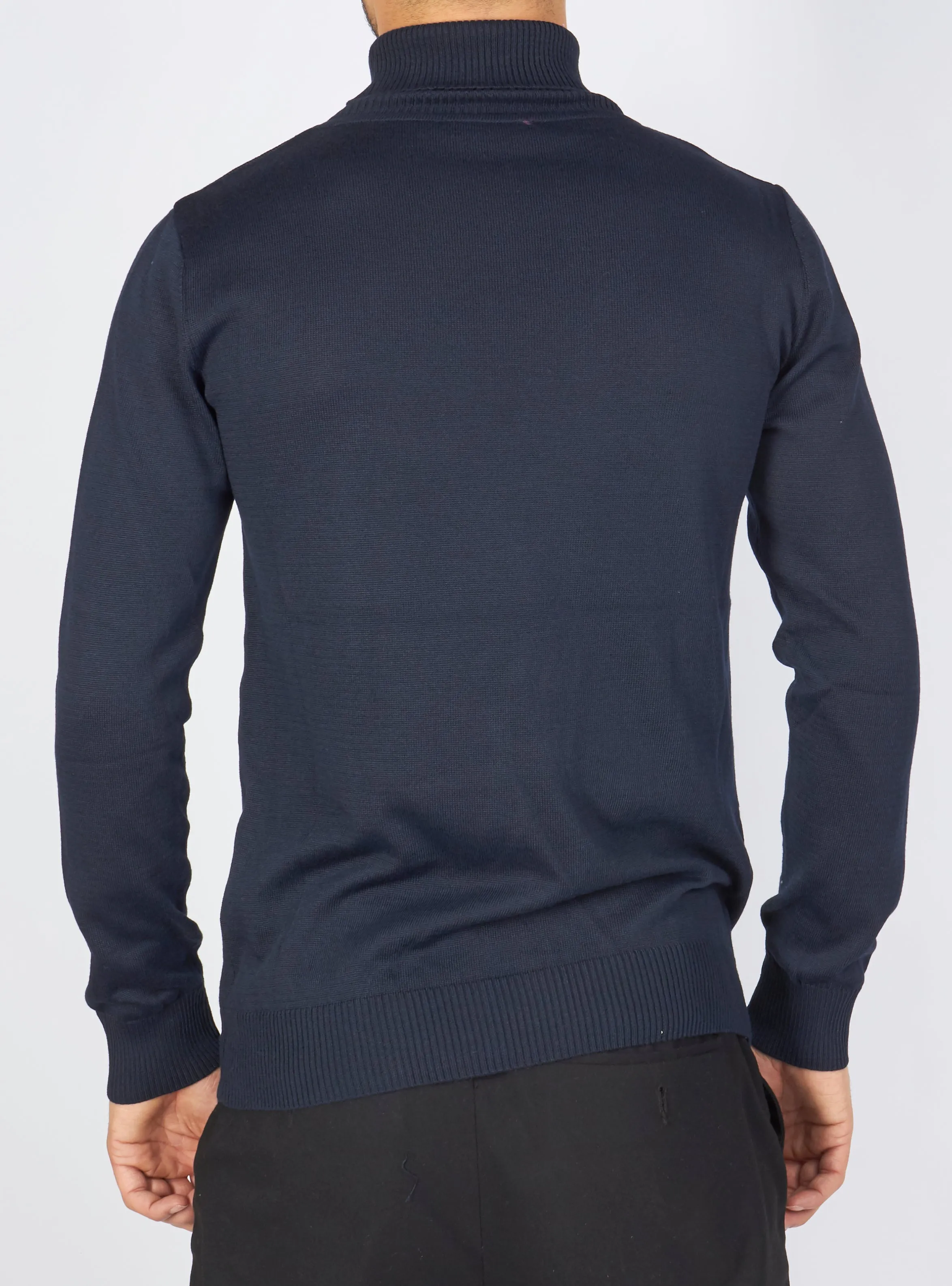 Buyer's Choice Sweater - Turtleneck Knit - Navy - T3409