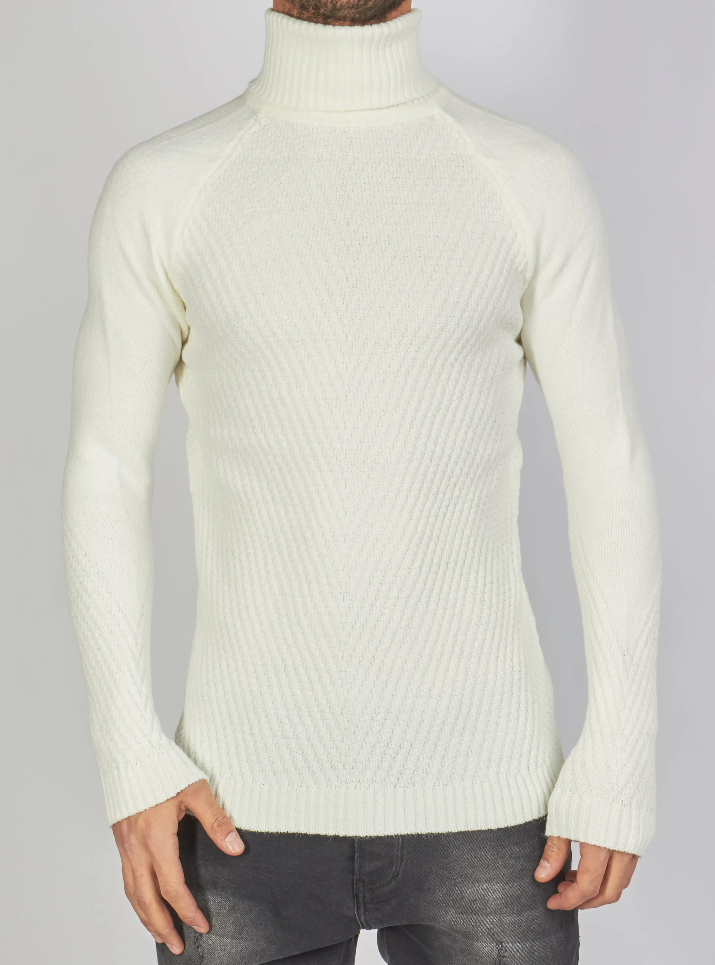 Buyer's Choice Turtleneck - Knit - White - T3777