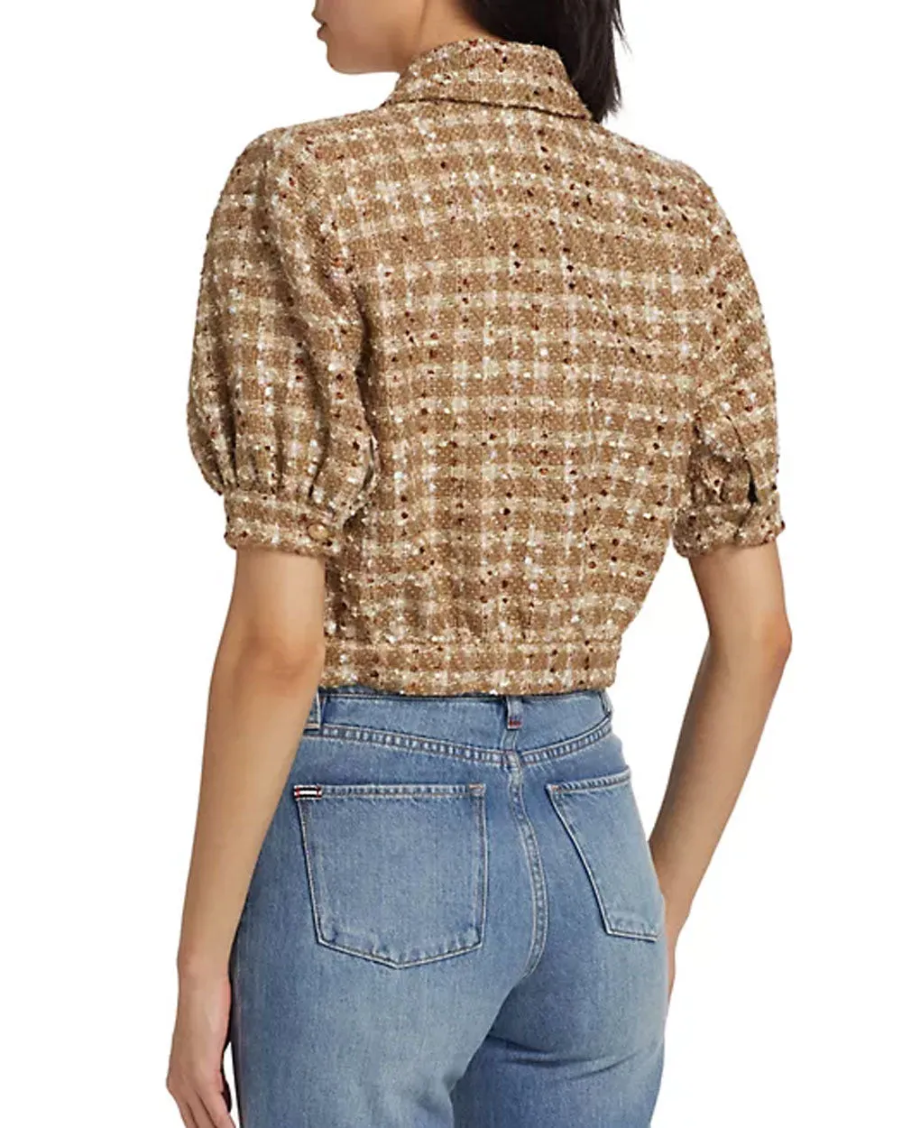 Cappuccino Cove Tweed Crop Jacket