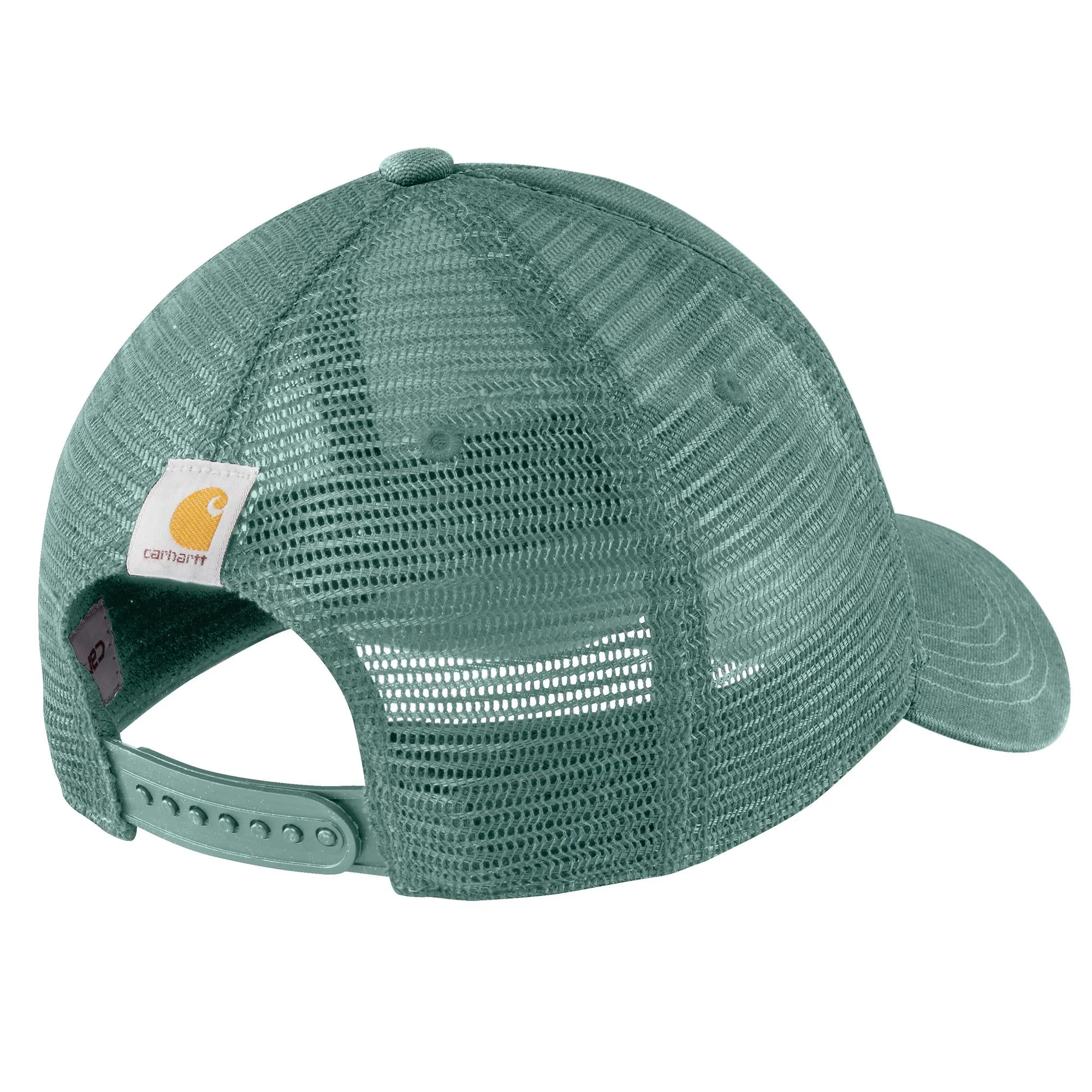 'Carhartt' Men's Canvas Mesh-Back Logo Graphic Cap - Slate Green