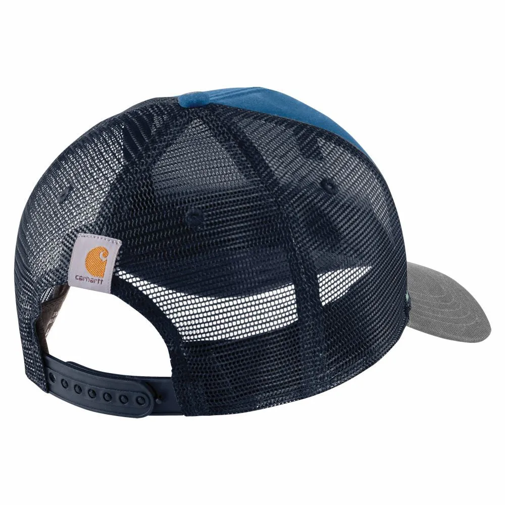 'Carhartt' Men's Canvas Mesh-Back Workwear Patch Cap - Blue Lagoon