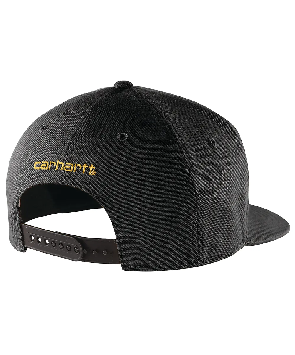 Carhartt Men's Firm Duck Flat Brim Cap - Black