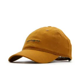 Carhartt WIP Canvas Script Cap - Deep H Brown/Black