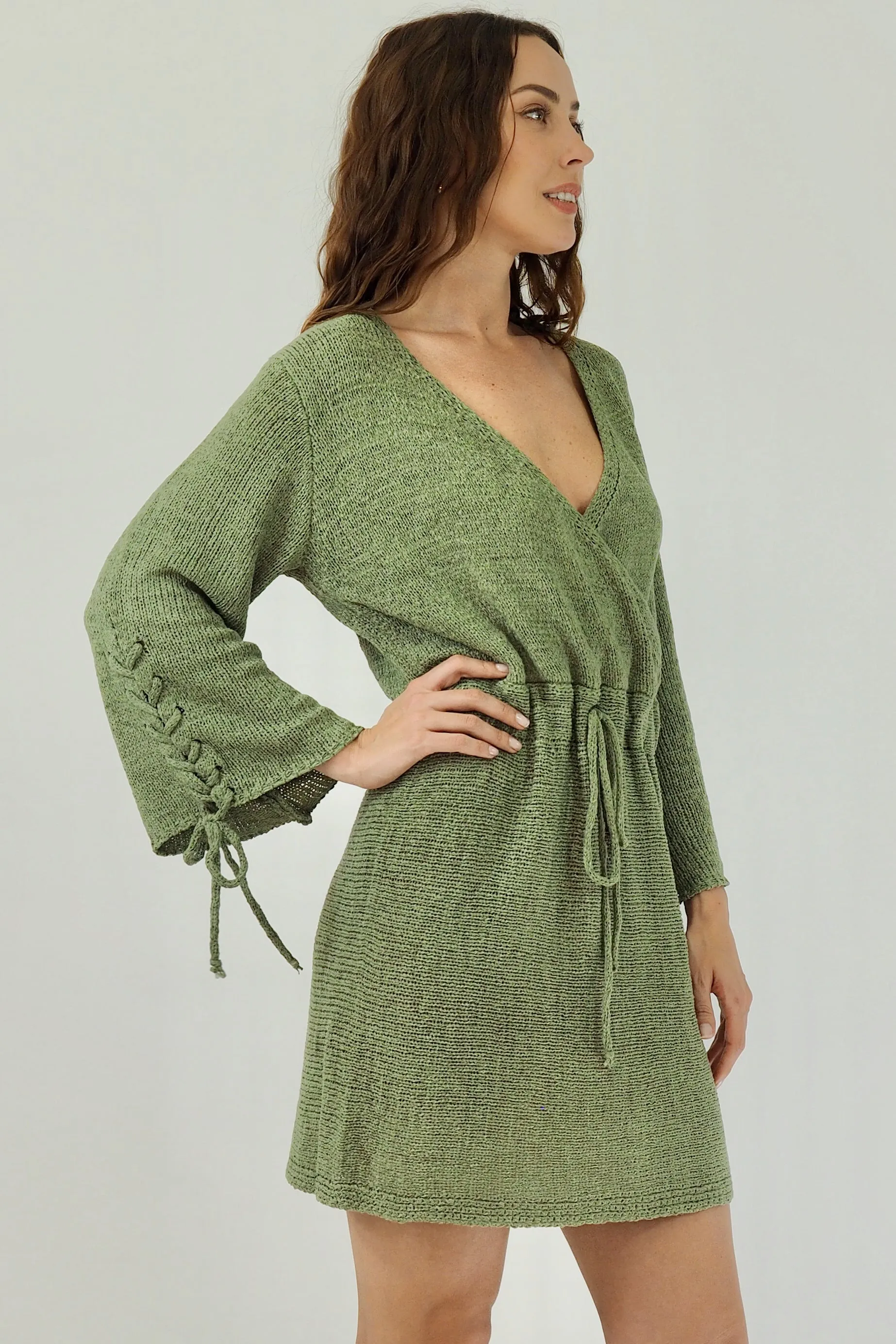 Carly Knit dress - Forest Khaki