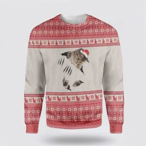 Cat Scratch Ugly Christmas Sweater For Men And Women, Best Gift For Christmas, Christmas Fashion Winter