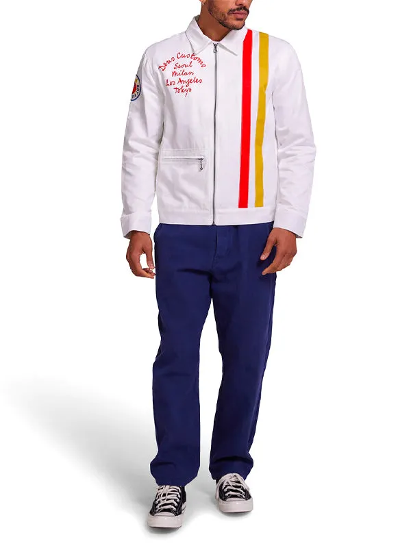 Chime Racing Jacket: Vintage White