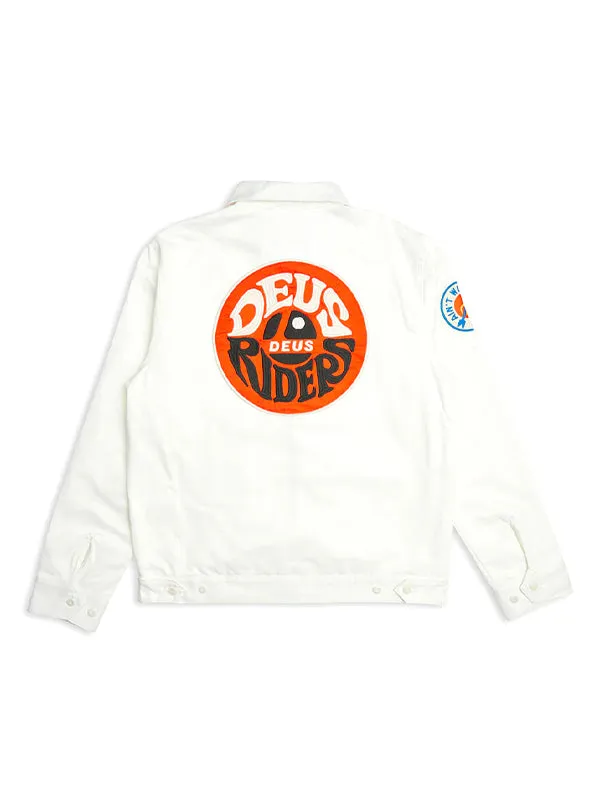 Chime Racing Jacket: Vintage White