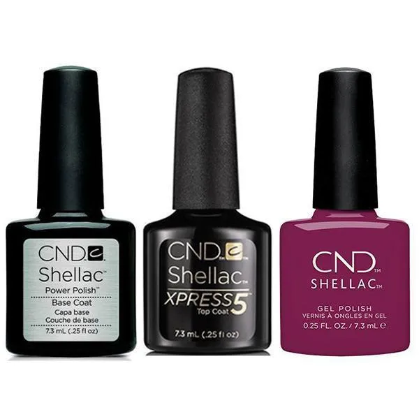 CND - Shellac Xpress5 Combo - Base, Top & Vivant (0.25 oz)