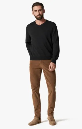 Cool Tapered Leg Pants In Cognac Cord