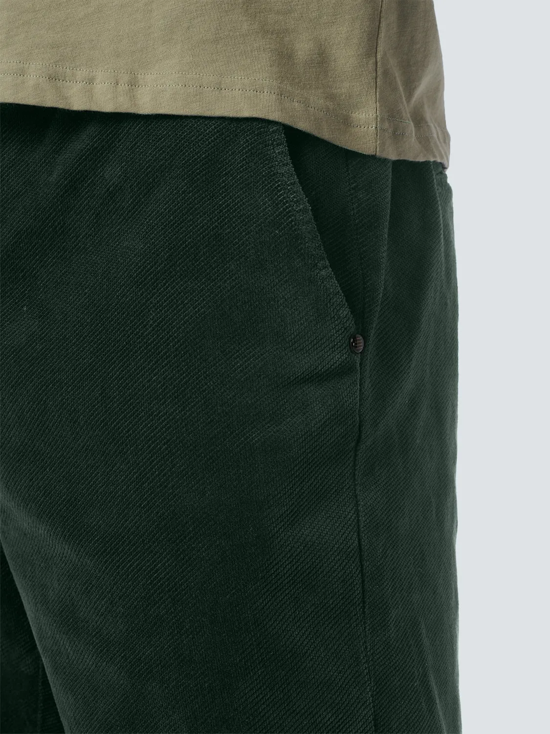 Corduroy Pants with Twill Weave: Timeless Style and Comfort | Dark Moss