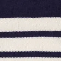 Cotton Boys Zip Sweater Breton Navy White Stripe