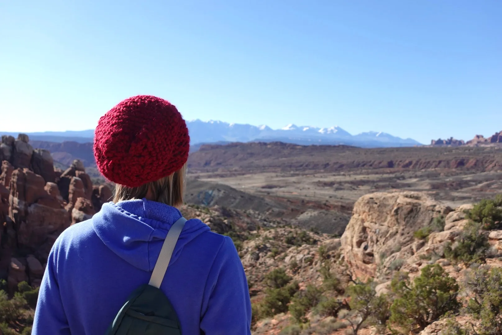 Crochet Simple Slouch Hat | Cranberry Red